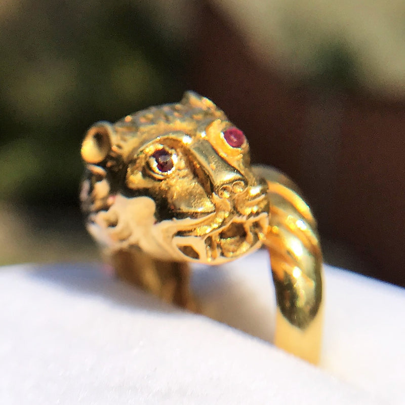 Gold Plated Lion Ring - Style B332 For Men - Soni Fashion at Rs 2330.00,  Rajkot | ID: 2851291127273